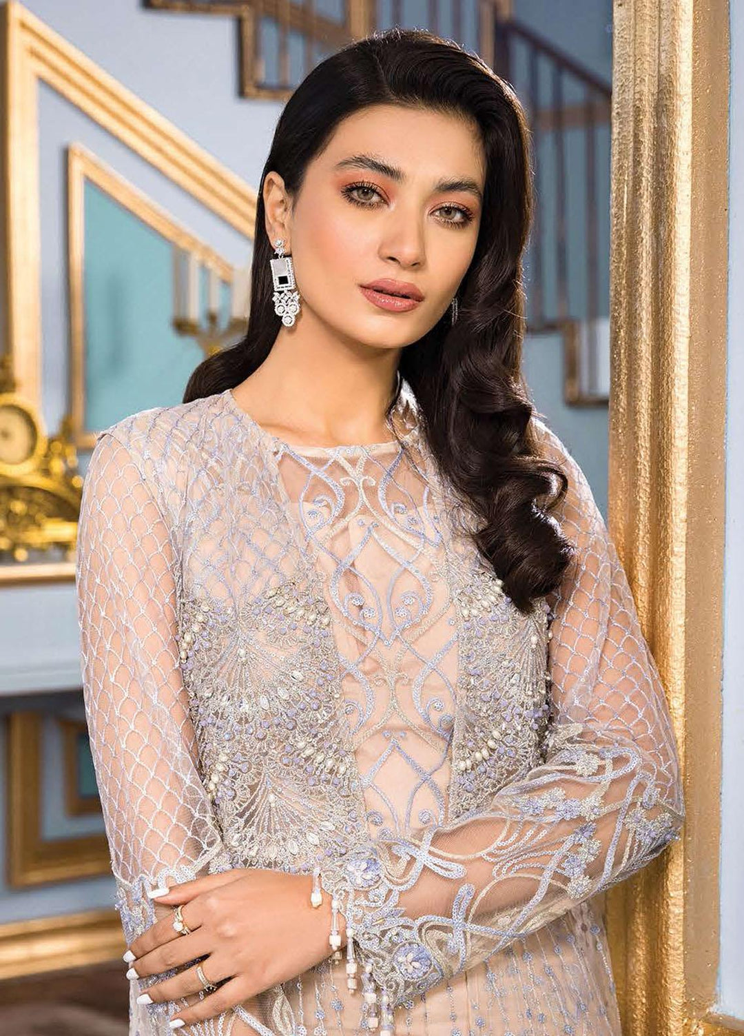 Reign Embroidered Net Suits Unstitched 3 Piece RGN22TF RN-05 ALIENOR - Formals Collection