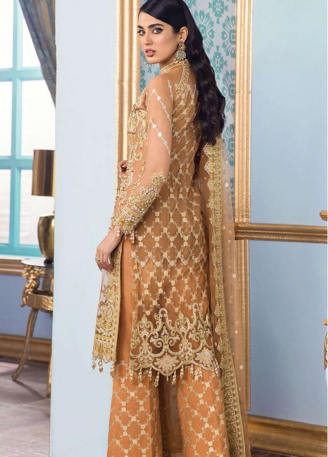 Reign Embroidered Net Suits Unstitched 3 Piece RGN22TF RN-08 CHLOE - Formals Collection