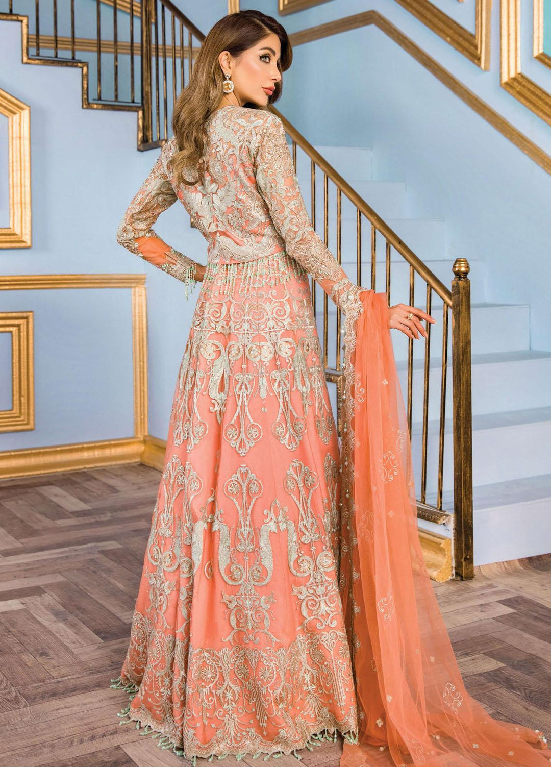 Reign Embroidered Net Suits Unstitched 3 Piece RGN22TF RN-09 SOPHIE - Formals Collection