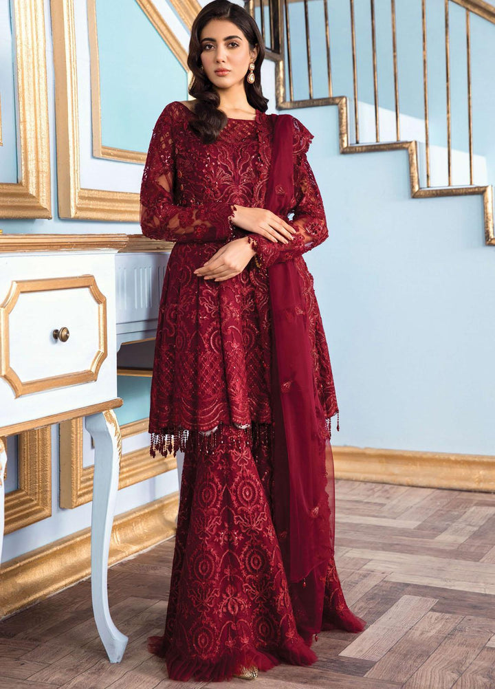 Reign Embroidered Net Suits Unstitched 3 Piece RGN22TF RN-10 ROSALIE - Formals Collection