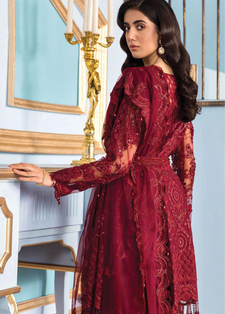 Reign Embroidered Net Suits Unstitched 3 Piece RGN22TF RN-10 ROSALIE - Formals Collection