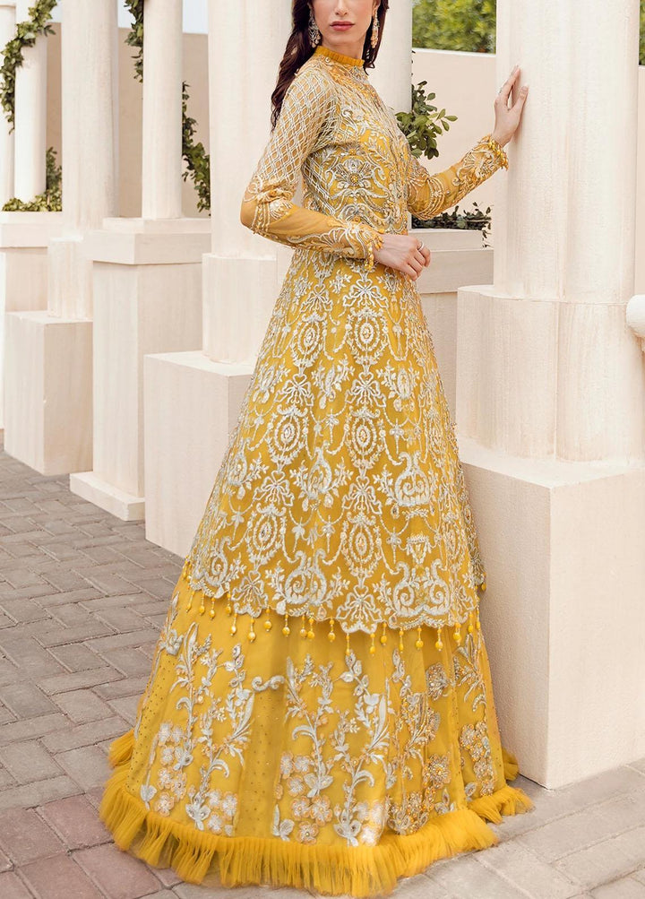 Reignaissance By Reign Embroidered Net Suits Unstitched 3 Piece RGN21WD Malva - Wedding Collection