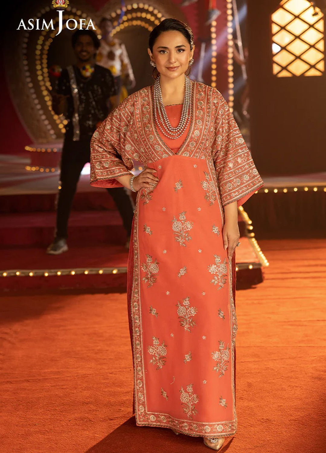Rejoice by Asim Jofa Embroidered Chiffon Suits Unstitched 2 Piece AJ25RF AJLFF-14-UNS - Festive Collection