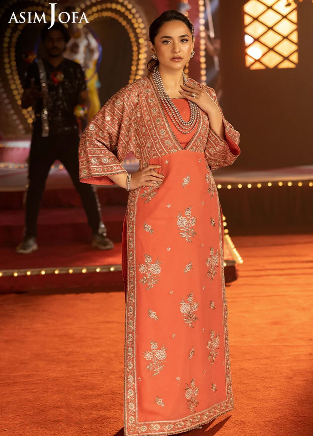 Rejoice by Asim Jofa Embroidered Chiffon Suits Unstitched 2 Piece AJ25RF AJLFF-14-UNS - Festive Collection