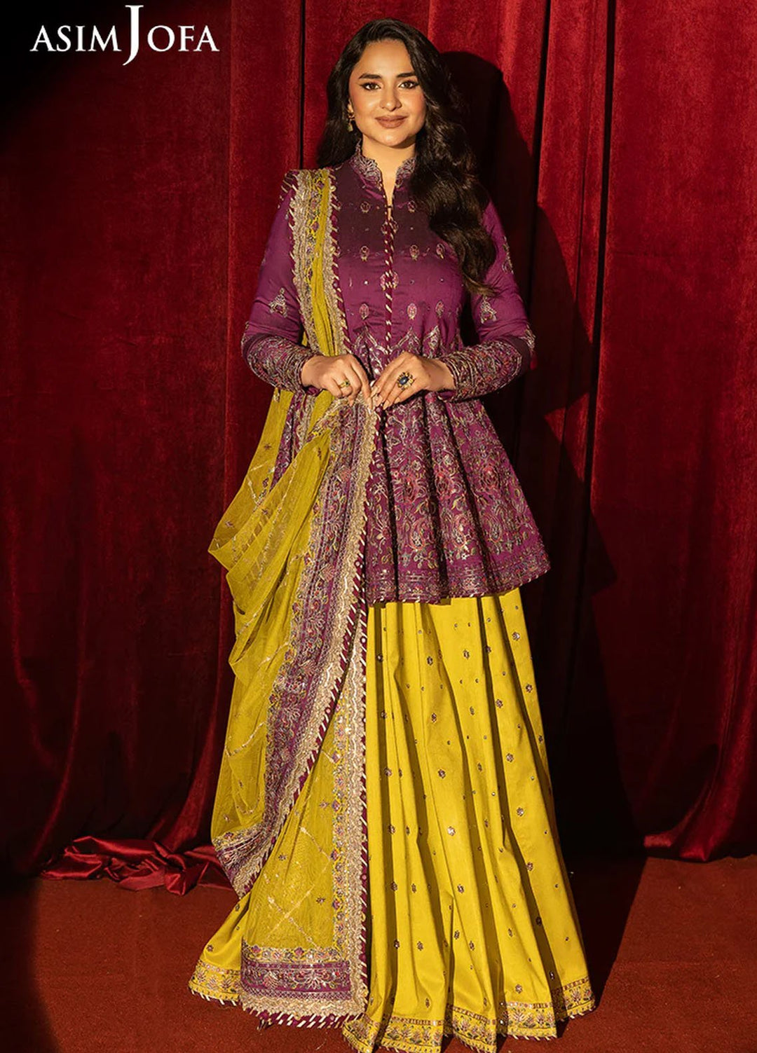 Rejoice by Asim Jofa Embroidered Cotton Silk Suits Unstitched 3 Piece AJ25RF AJLFF-17-UNS - Festive Collection
