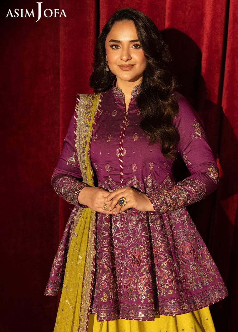 Rejoice by Asim Jofa Embroidered Cotton Silk Suits Unstitched 3 Piece AJ25RF AJLFF-17-UNS - Festive Collection