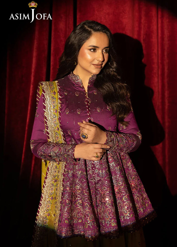 Rejoice by Asim Jofa Embroidered Cotton Silk Suits Unstitched 3 Piece AJ25RF AJLFF-17-UNS - Festive Collection