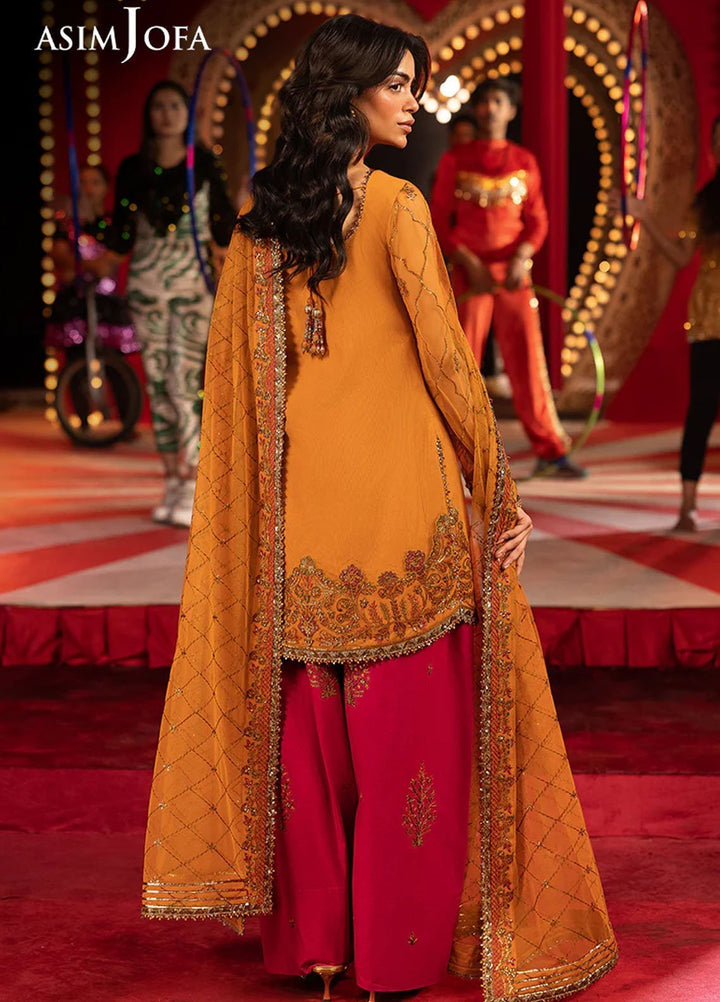 Rejoice by Asim Jofa Embroidered Net Suits Unstitched 3 Piece AJ25RF AJLFF-05-UNS - Festive Collection