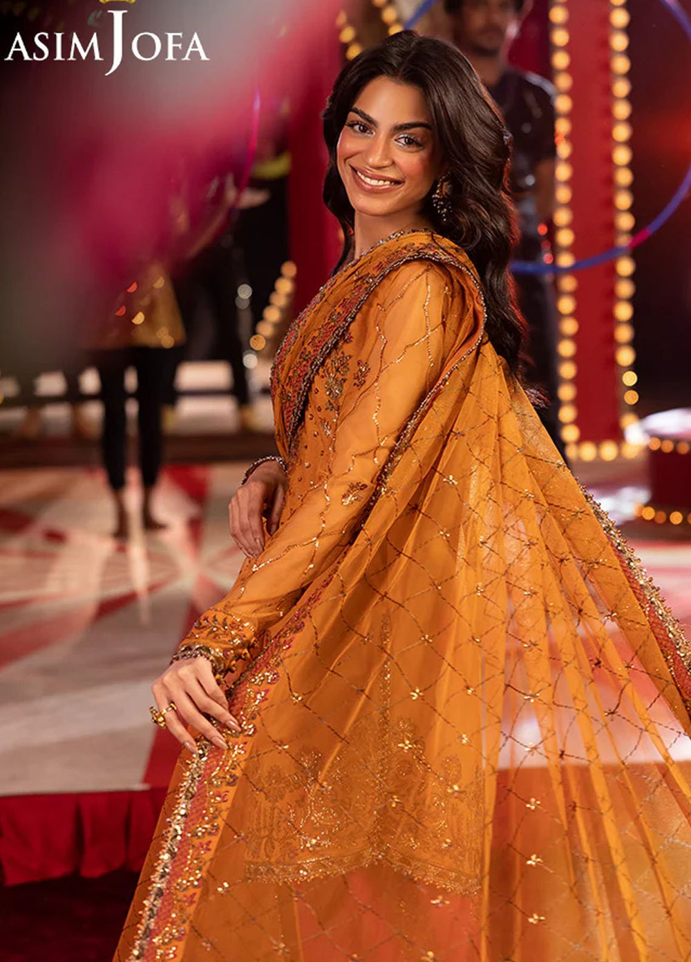 Rejoice by Asim Jofa Embroidered Net Suits Unstitched 3 Piece AJ25RF AJLFF-05-UNS - Festive Collection