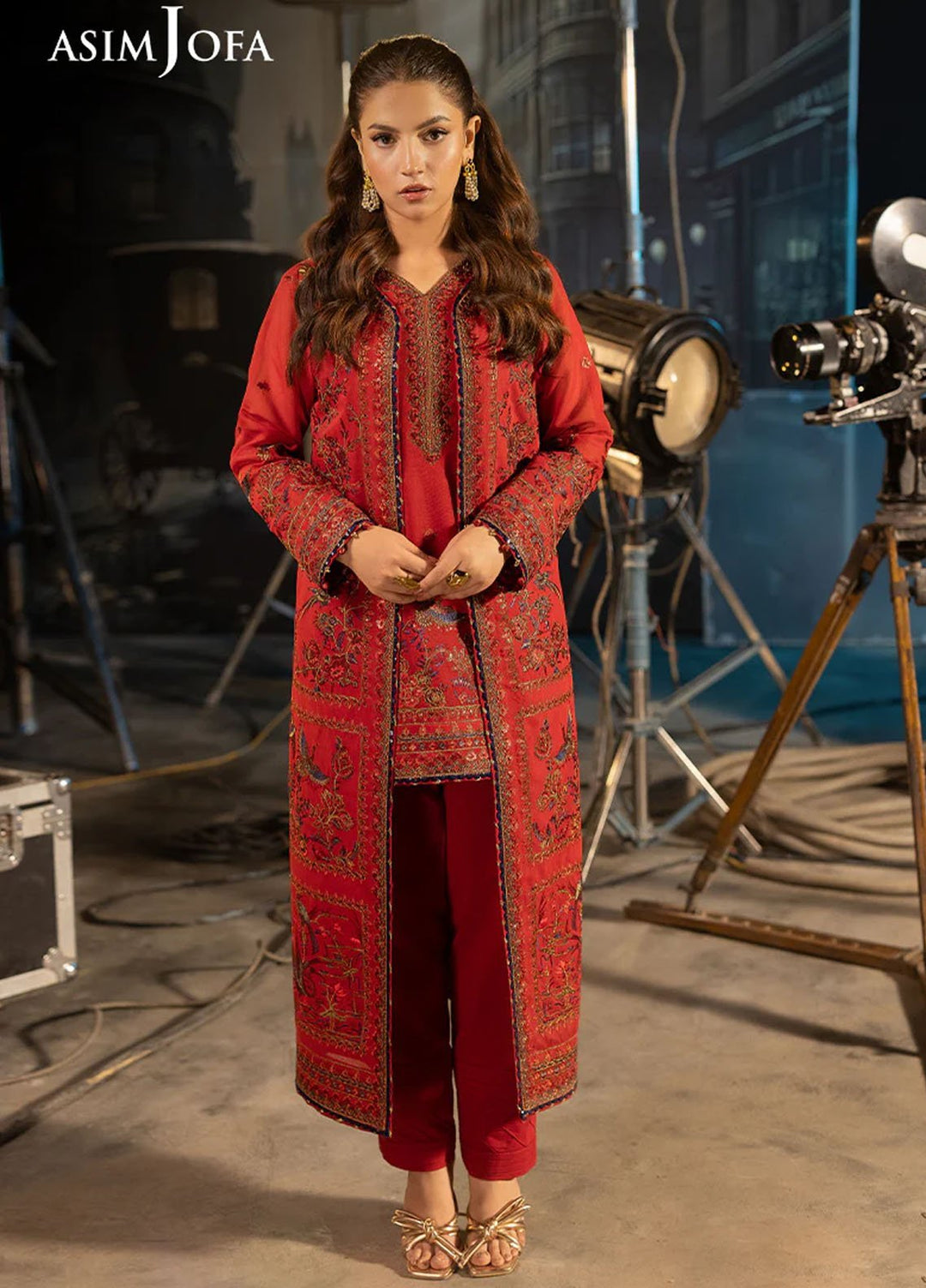Rejoice by Asim Jofa Embroidered Paper Cotton Suits Unstitched 2 Piece AJ25RF AJLFF-12-UNS - Festive Collection