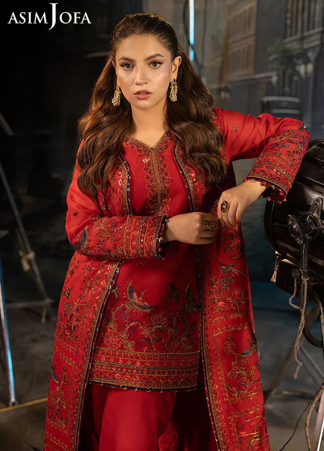 Rejoice by Asim Jofa Embroidered Paper Cotton Suits Unstitched 2 Piece AJ25RF AJLFF-12-UNS - Festive Collection
