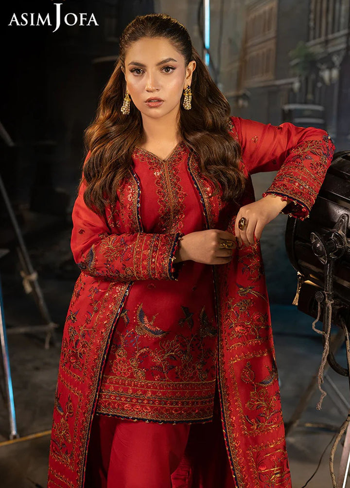 Rejoice by Asim Jofa Embroidered Paper Cotton Suits Unstitched 2 Piece AJ25RF AJLFF-12-UNS - Festive Collection
