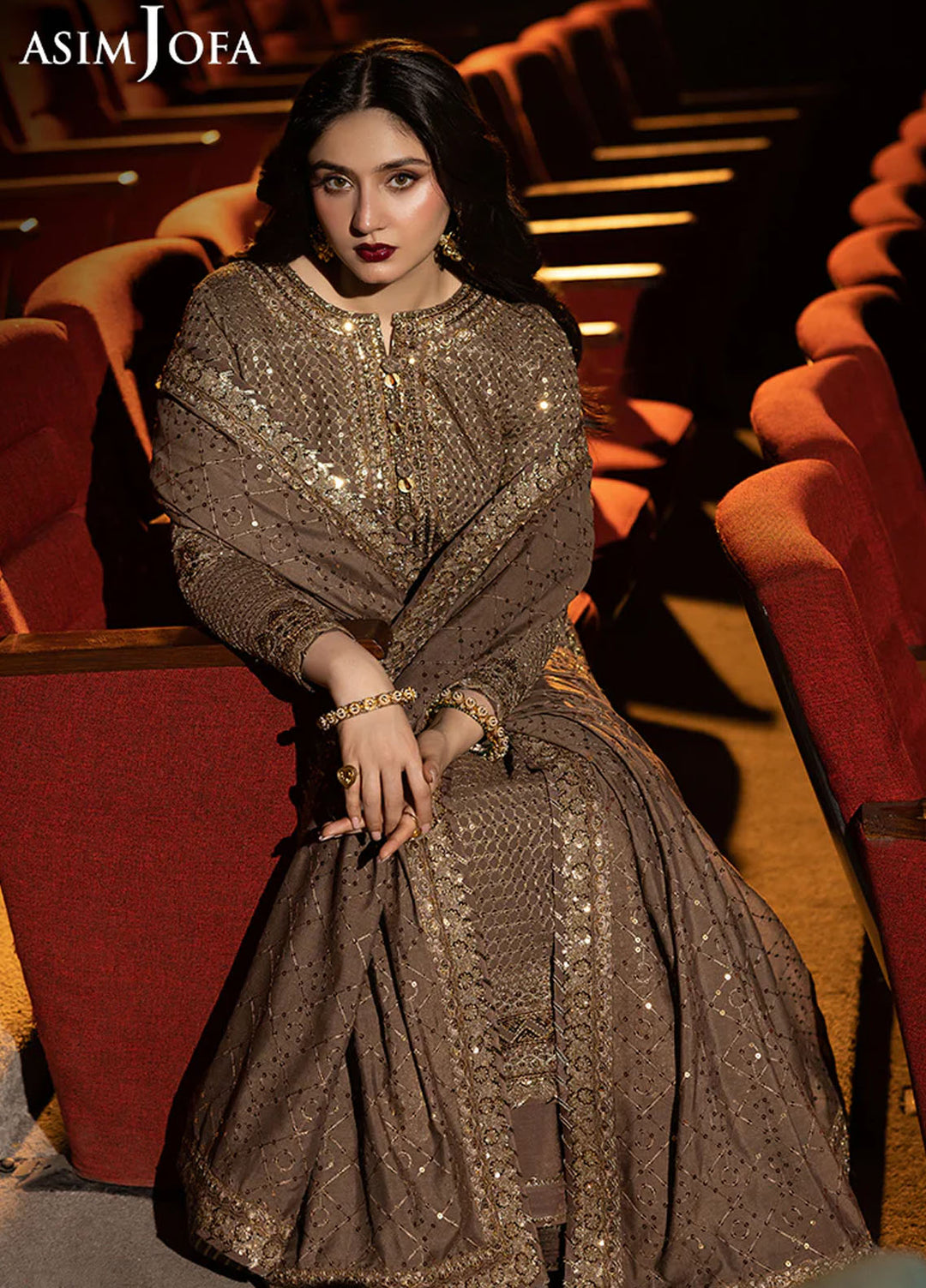 Rejoice by Asim Jofa Embroidered Paper Cotton Suits Unstitched 3 Piece AJ25RF AJLFF-08-UNS - Festive Collection