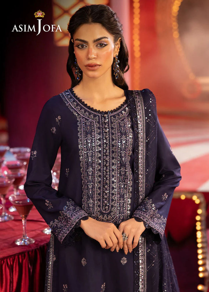 Rejoice by Asim Jofa Embroidered Silk Suits Unstitched 3 Piece AJ25RF AJLFF-03-UNS - Festive Collection