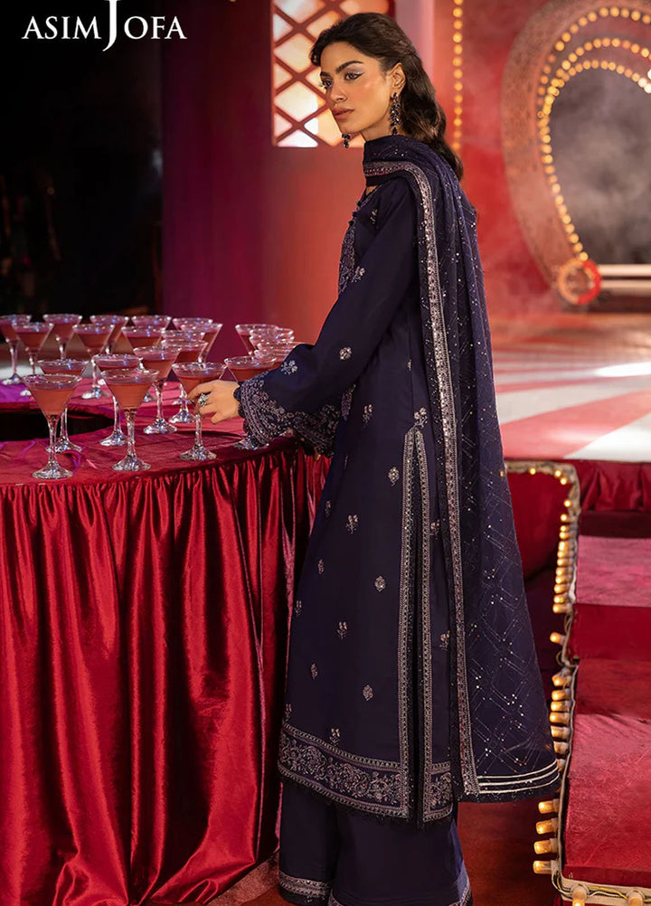 Rejoice by Asim Jofa Embroidered Silk Suits Unstitched 3 Piece AJ25RF AJLFF-03-UNS - Festive Collection