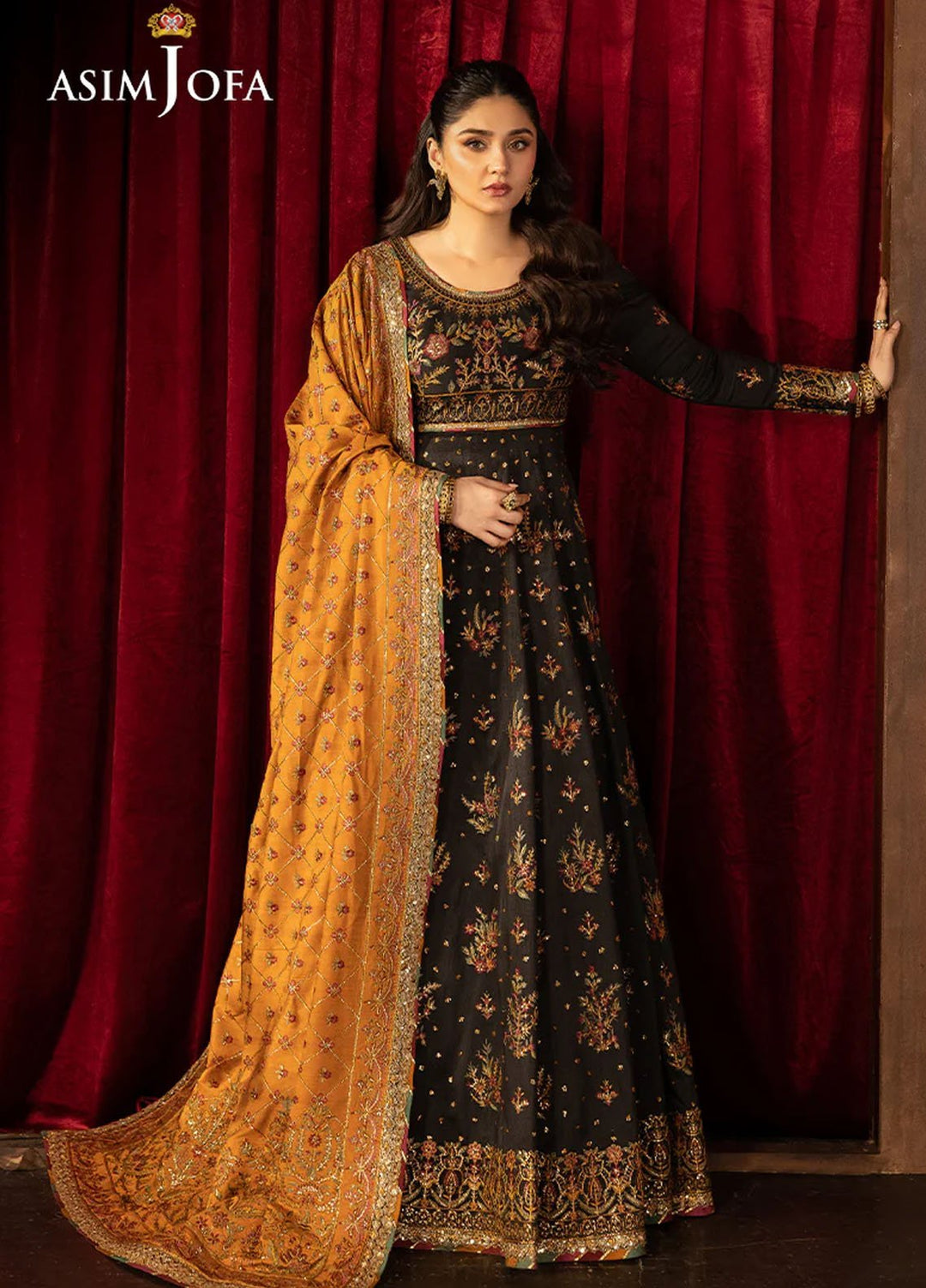 Rejoice by Asim Jofa Embroidered Silk Suits Unstitched 3 Piece AJ25RF AJLFF-19-UNS - Festive Collection