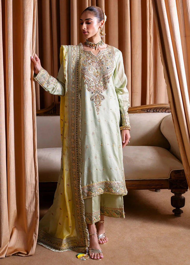 Rema by Faiza Faisal Embroidered Cotton Net Suits Unstitched 3 Piece FFX24R Sehr - Formals Collection