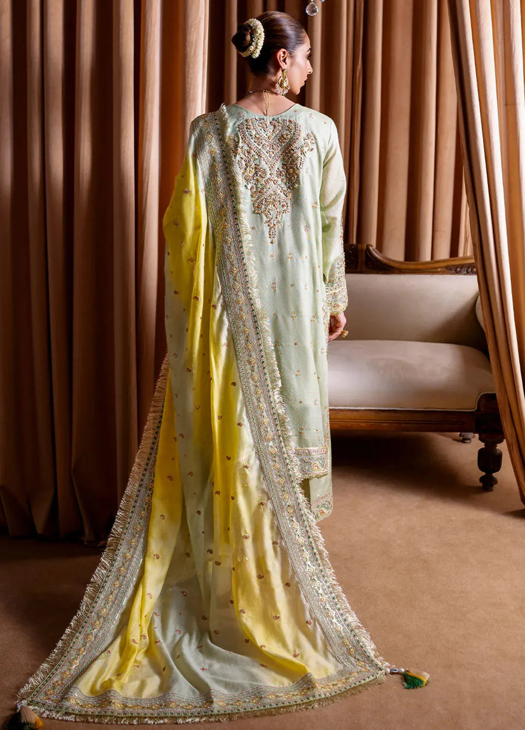 Rema by Faiza Faisal Embroidered Cotton Net Suits Unstitched 3 Piece FFX24R Sehr - Formals Collection