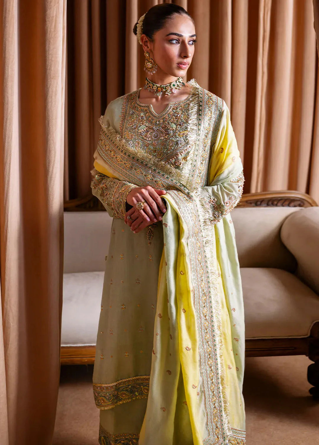 Rema by Faiza Faisal Embroidered Cotton Net Suits Unstitched 3 Piece FFX24R Sehr - Formals Collection