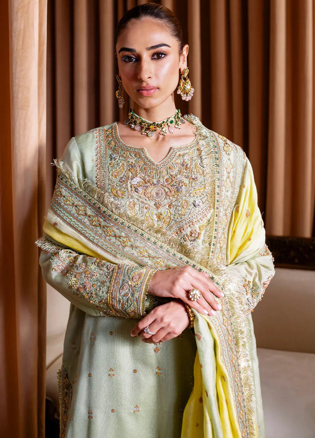 Rema by Faiza Faisal Embroidered Cotton Net Suits Unstitched 3 Piece FFX24R Sehr - Formals Collection