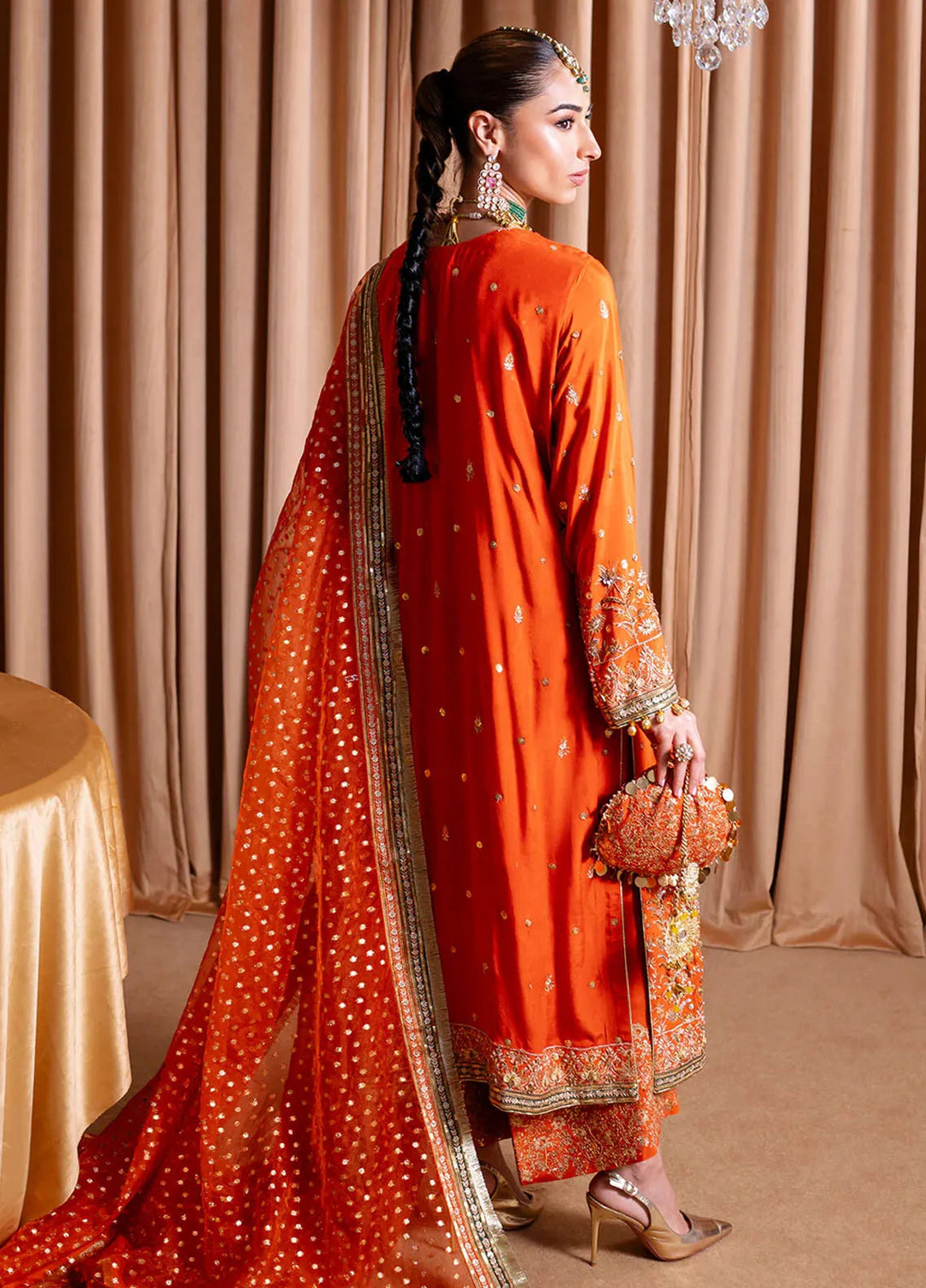 Rema by Faiza Faisal Embroidered Raw Silk Suit Unstitched 3 Piece FFX24R D-02 Mehroze - Formals Collection