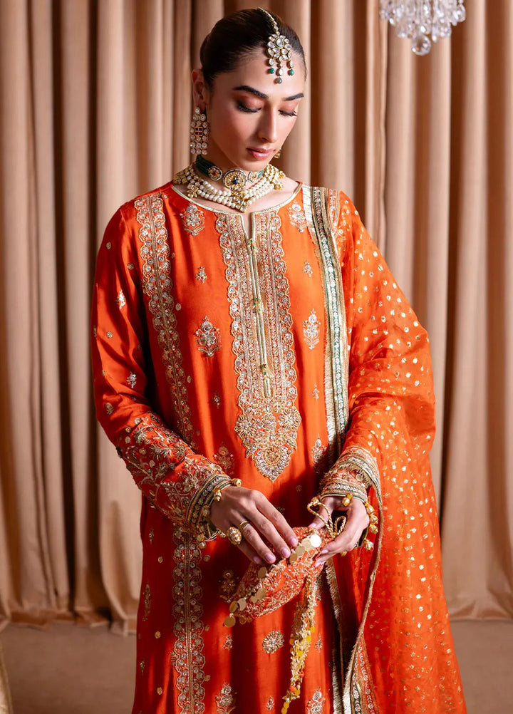 Rema by Faiza Faisal Embroidered Raw Silk Suit Unstitched 3 Piece FFX24R D-02 Mehroze - Formals Collection