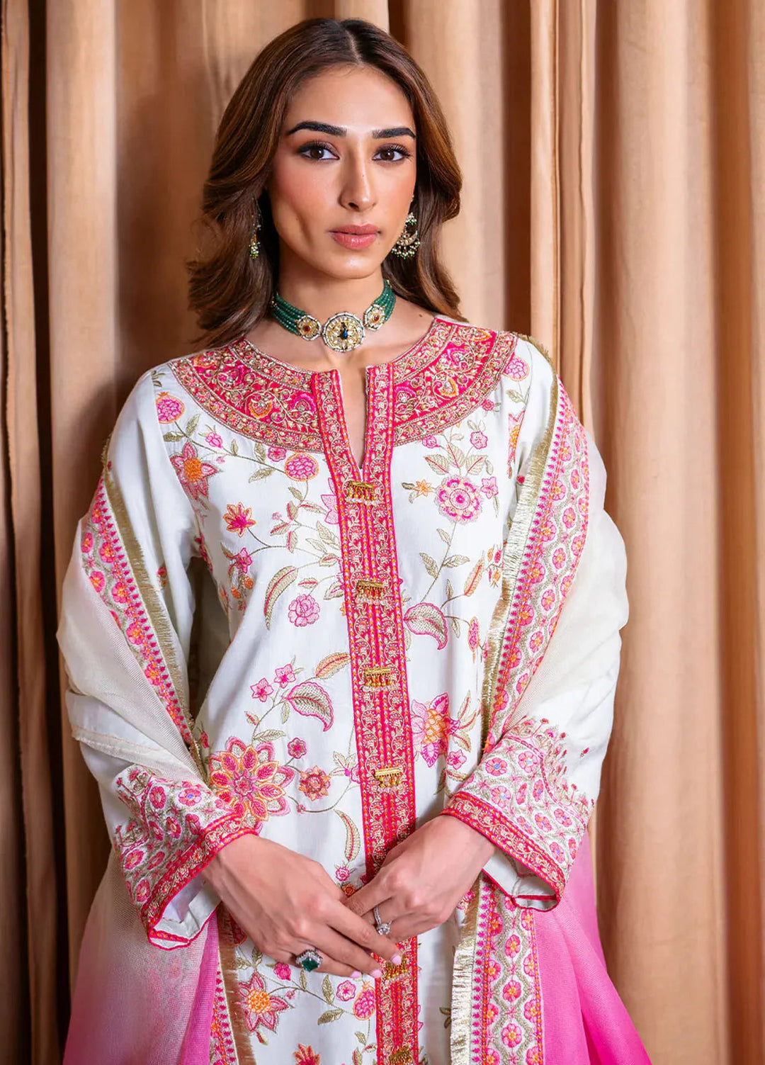 Rema by Faiza Faisal Embroidered Raw Silk Suits Unstitched 3 Piece FFX24R Aida - Formals Collection