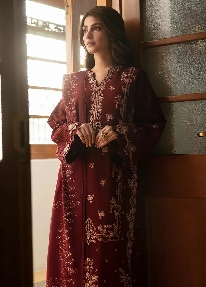 Republic WomensWear Embroidered Karandi Suits Unstitched 3 Piece RW24W D2 Inara - Winter Collection