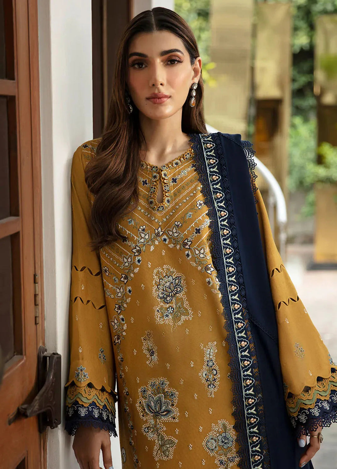 Republic WomensWear Embroidered Karandi Suits Unstitched 3 Piece RW24W D5 Feeha - Winter Collection