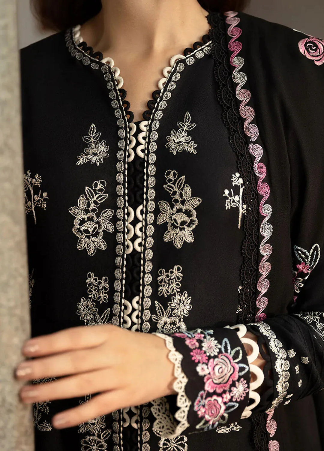 Republic WomensWear Embroidered Karandi Suits Unstitched 3 Piece RW24W D9 Mira - Winter Collection
