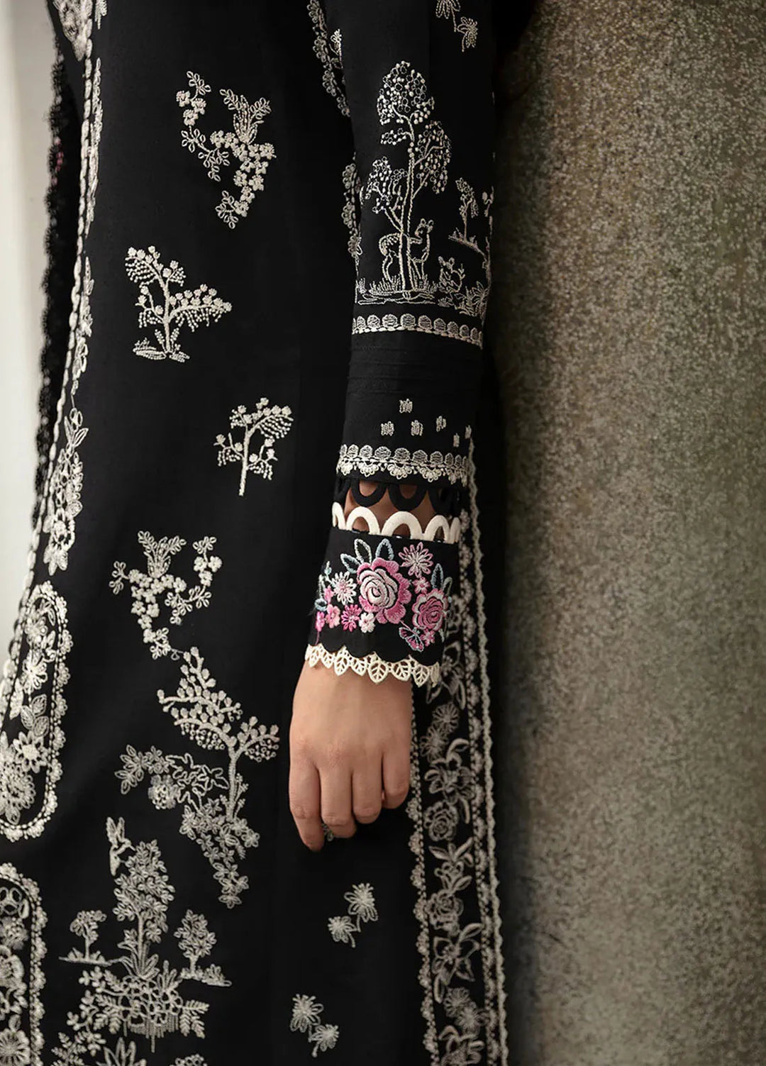 Republic WomensWear Embroidered Karandi Suits Unstitched 3 Piece RW24W D9 Mira - Winter Collection