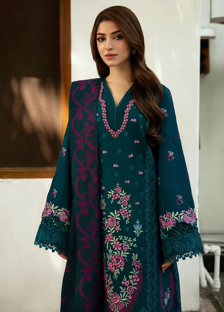 Republic WomensWear Embroidered Khaddar Suits Unstitched 3 Piece RW24W D11 Omari - Winter Collection