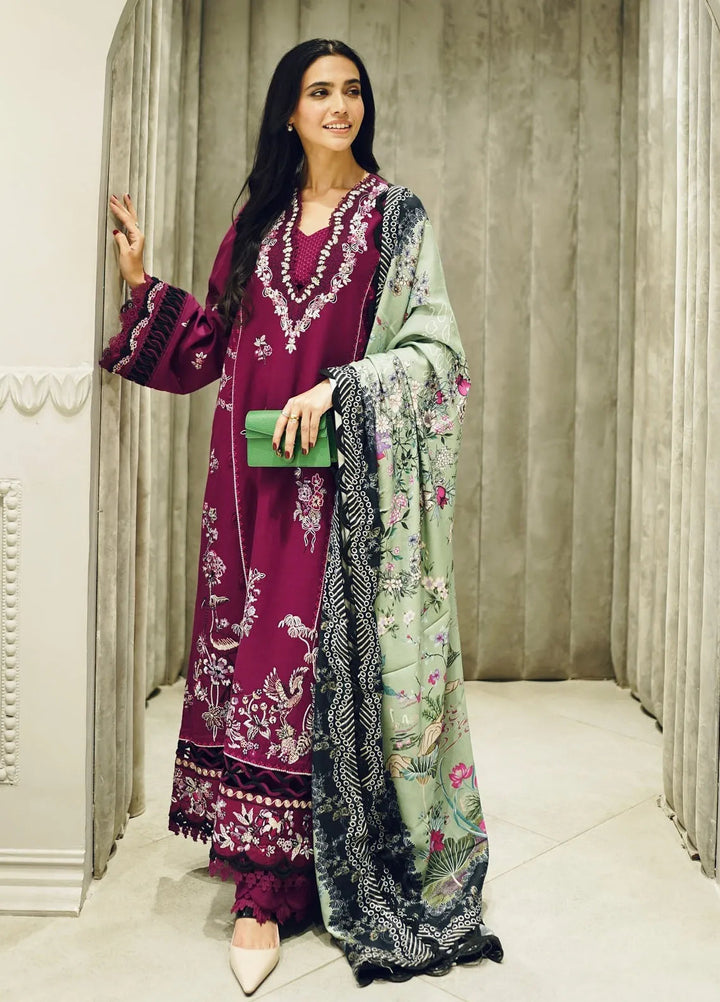 Republic WomensWear Embroidered Khaddar Suits Unstitched 3 Piece RW24W D3 Nara - Winter Collection