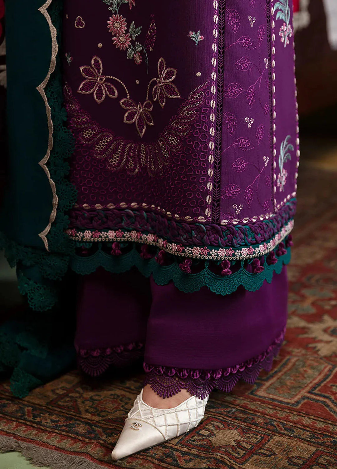 Republic WomensWear Embroidered Khaddar Suits Unstitched 3 Piece RW24W D4 Mirea - Winter Collection