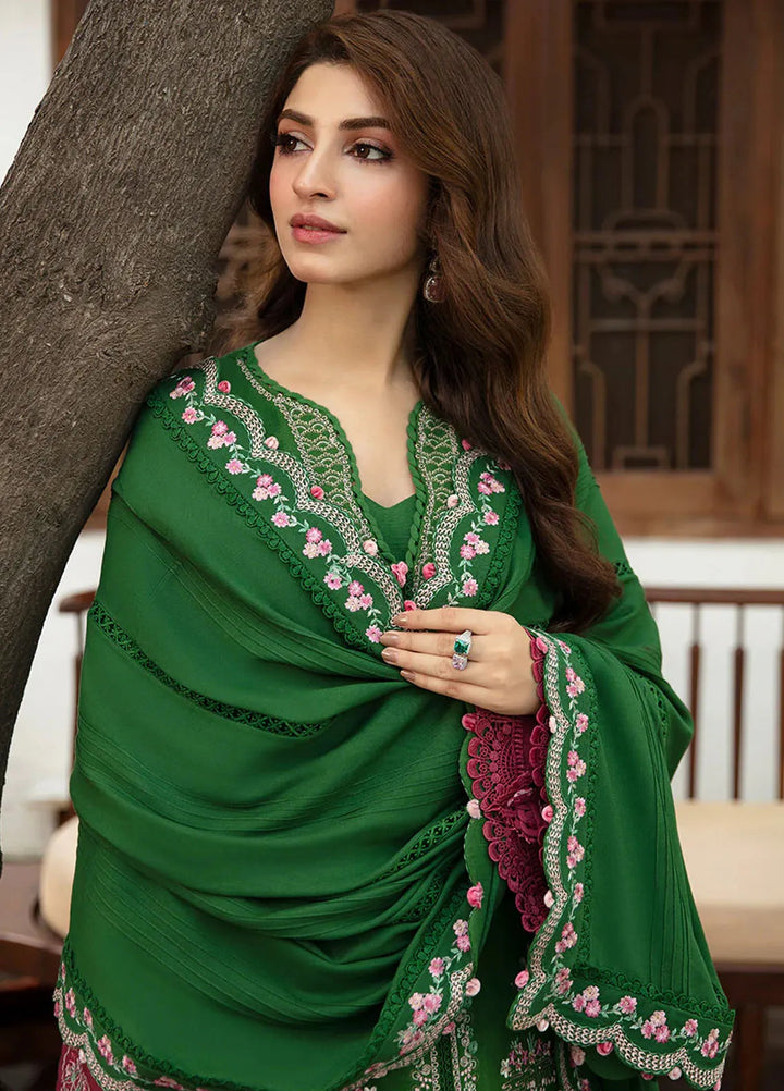 Republic WomensWear Embroidered Khaddar Suits Unstitched 3 Piece RW24W D6 Ina - Winter Collection