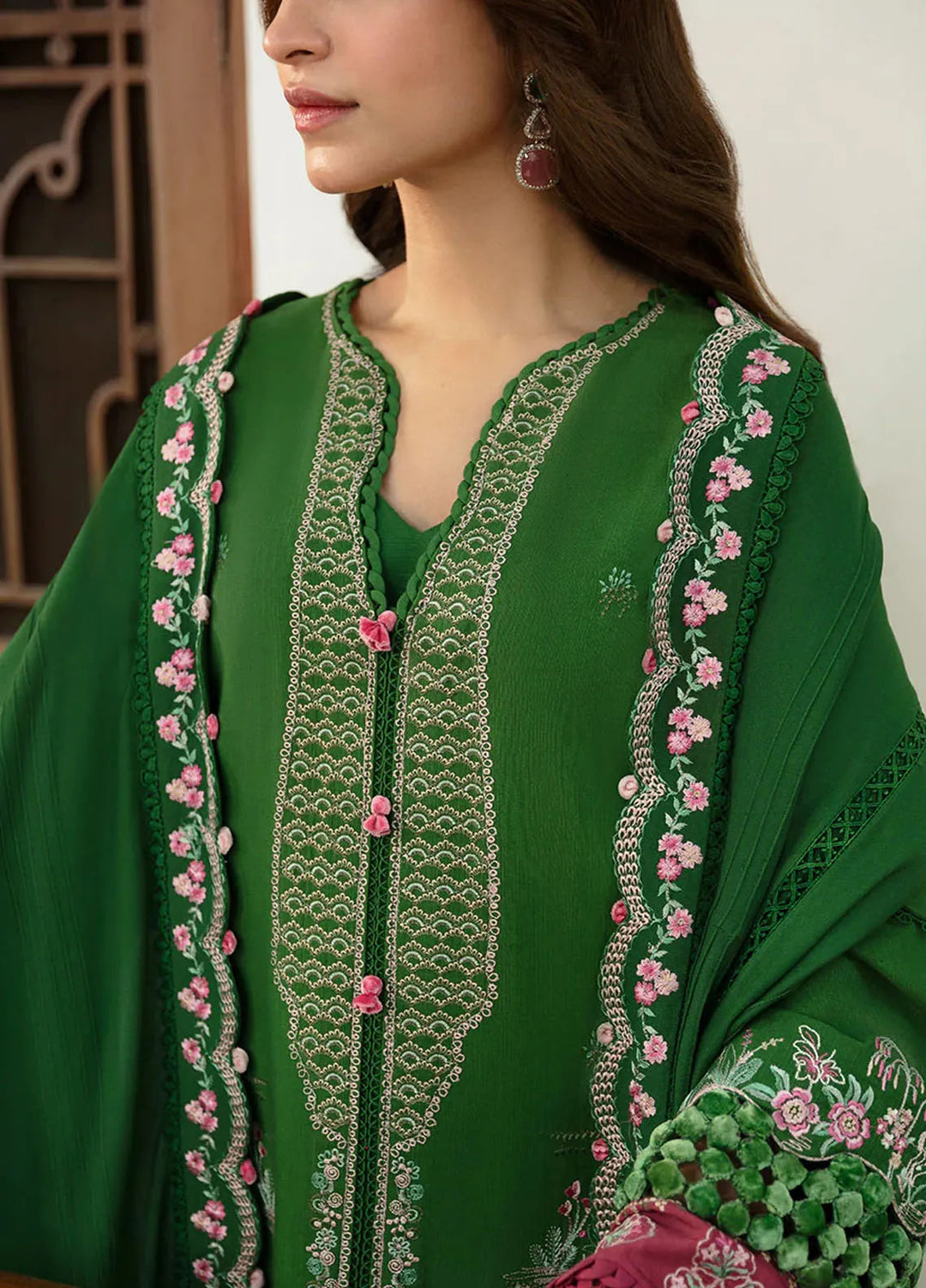 Republic WomensWear Embroidered Khaddar Suits Unstitched 3 Piece RW24W D6 Ina - Winter Collection