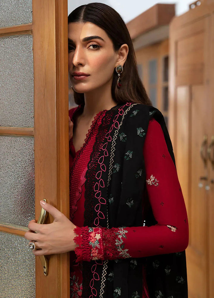 Republic WomensWear Embroidered Khaddar Suits Unstitched 3 Piece RW24W D8 Oleanna - Winter Collection