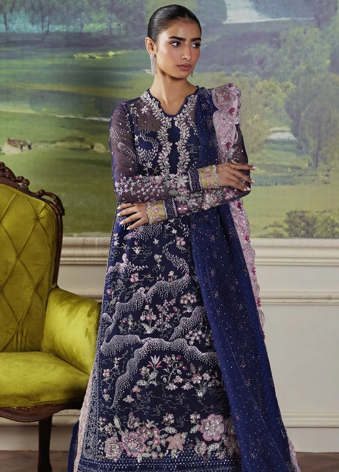 Republic WomensWear Embroidered Suits Unstitched 3 Piece RW24PV D-07 Stella - Wedding Collection
