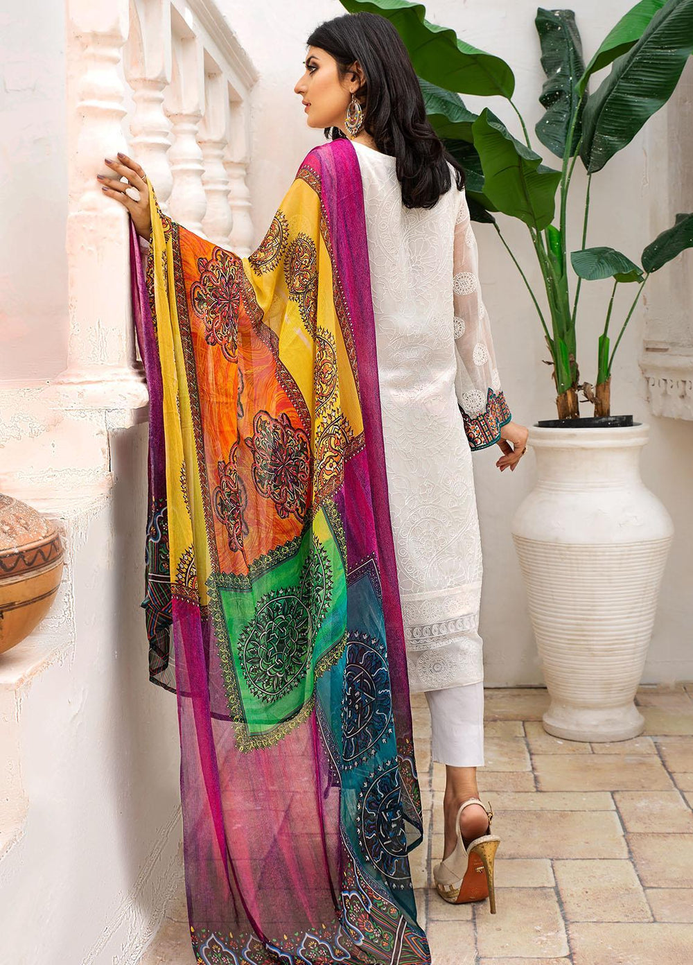 Resham Ghar Embroidered Chiffon Suits Unstitched 2 Piece RG21EC RGSD-02 - Luxury Collection