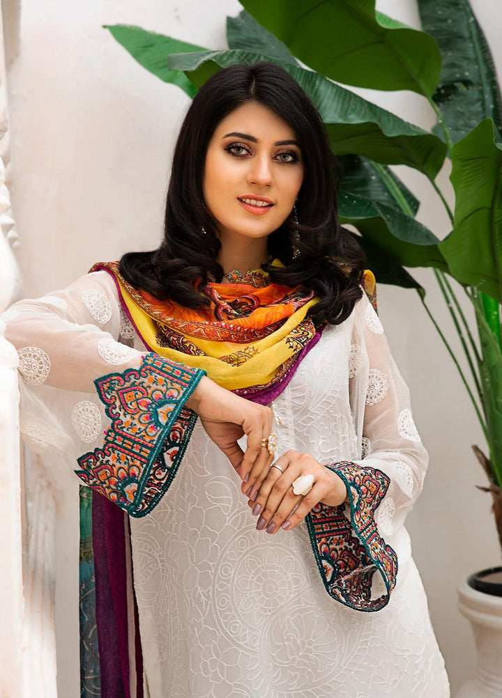 Resham Ghar Embroidered Chiffon Suits Unstitched 2 Piece RG21EC RGSD-02 - Luxury Collection
