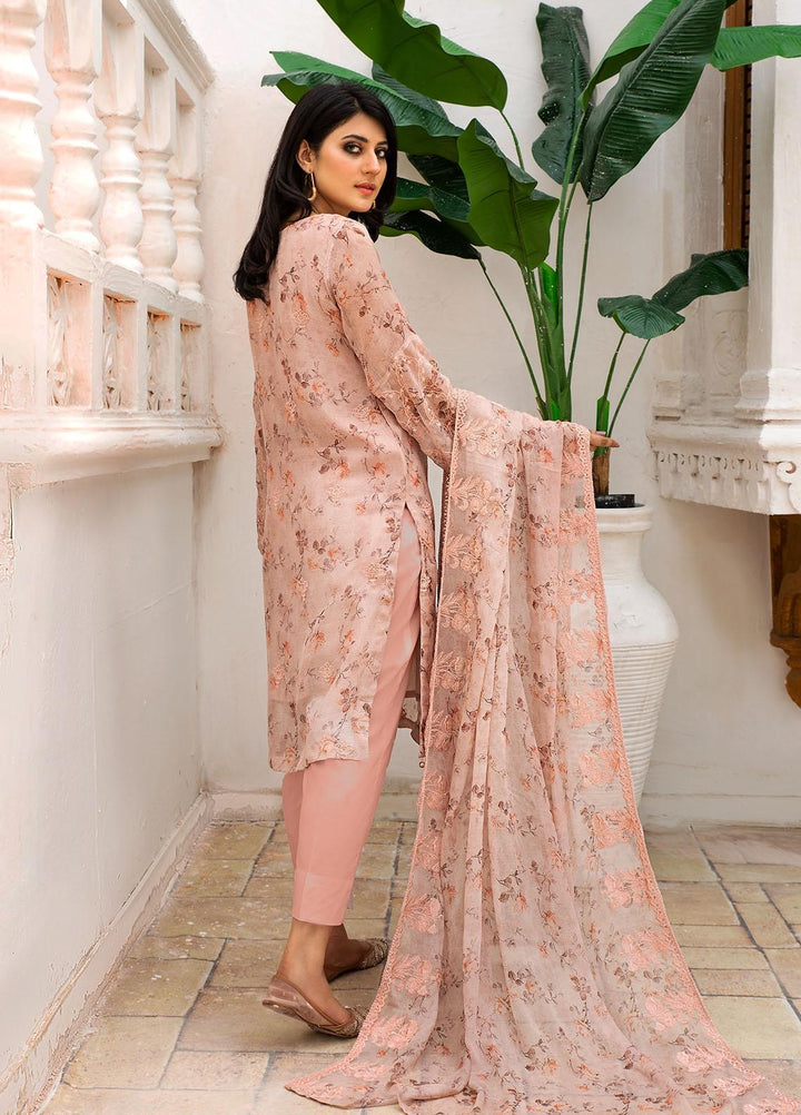 Resham Ghar Embroidered Chiffon Suits Unstitched 2 Piece RG21EC RGSD-06 - Luxury Collection