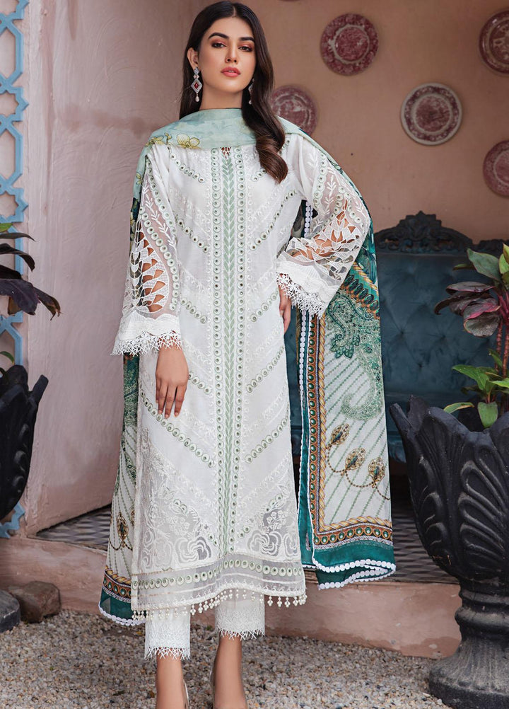 Resham Ghar Embroidered Lawn Suits Unstitched 3 Piece RG21L-2 RGS-04 - Luxury Collection