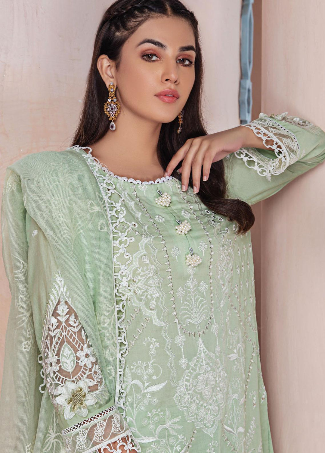 Resham Ghar Embroidered Lawn Suits Unstitched 3 Piece RG21L-2 RGS-07 - Luxury Collection