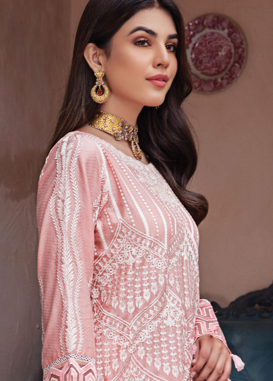 Resham Ghar Embroidered Lawn Suits Unstitched 3 Piece RG21L-2 RGS-08 - Luxury Collection