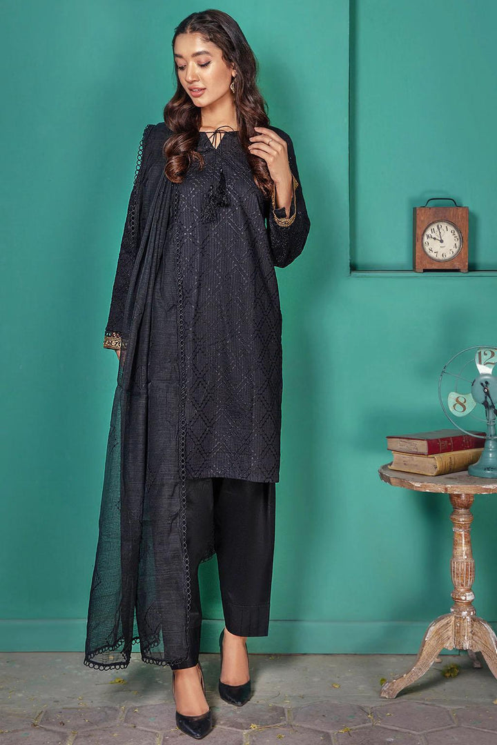 Resham Ghar Embroidered Lawn Suits Unstitched 2 Piece RG22U BRL-04 SOOT CHIKAN - Festive Collection