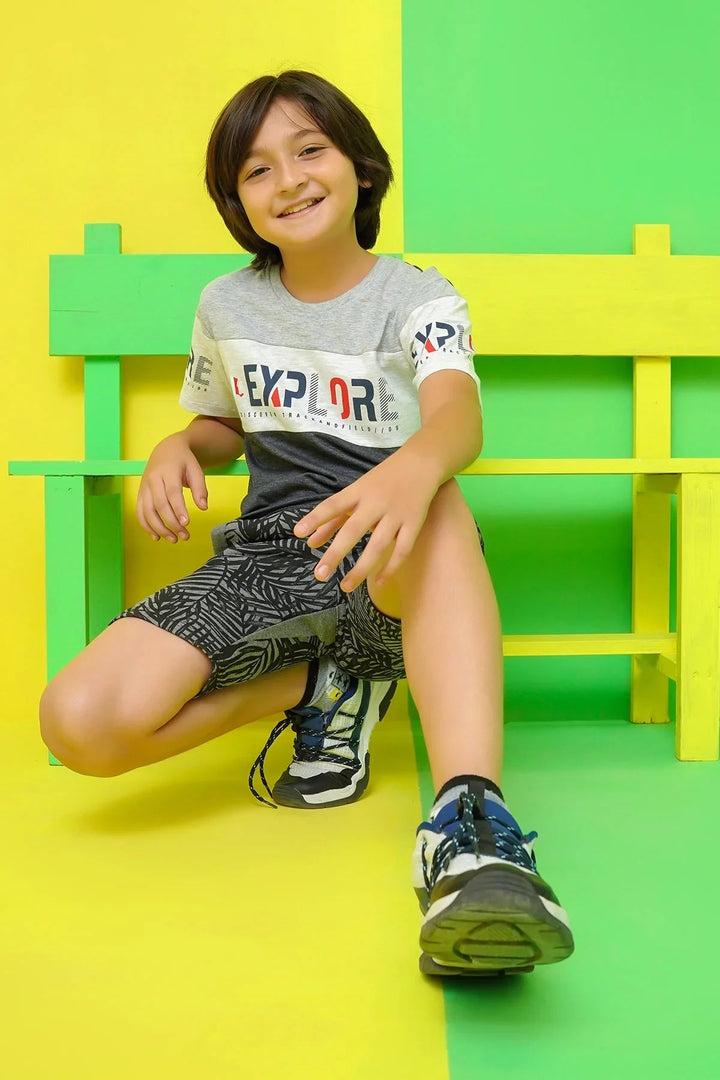 Ochre RTW Printed Cotton T-Shirt Boys 1 Piece OKB-301 - Summer Collection