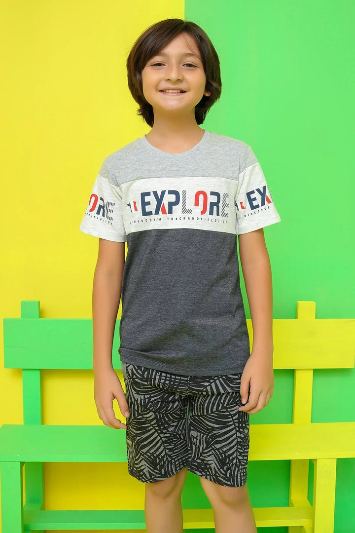 Ochre RTW Printed Cotton T-Shirt Boys 1 Piece OKB-301 - Summer Collection