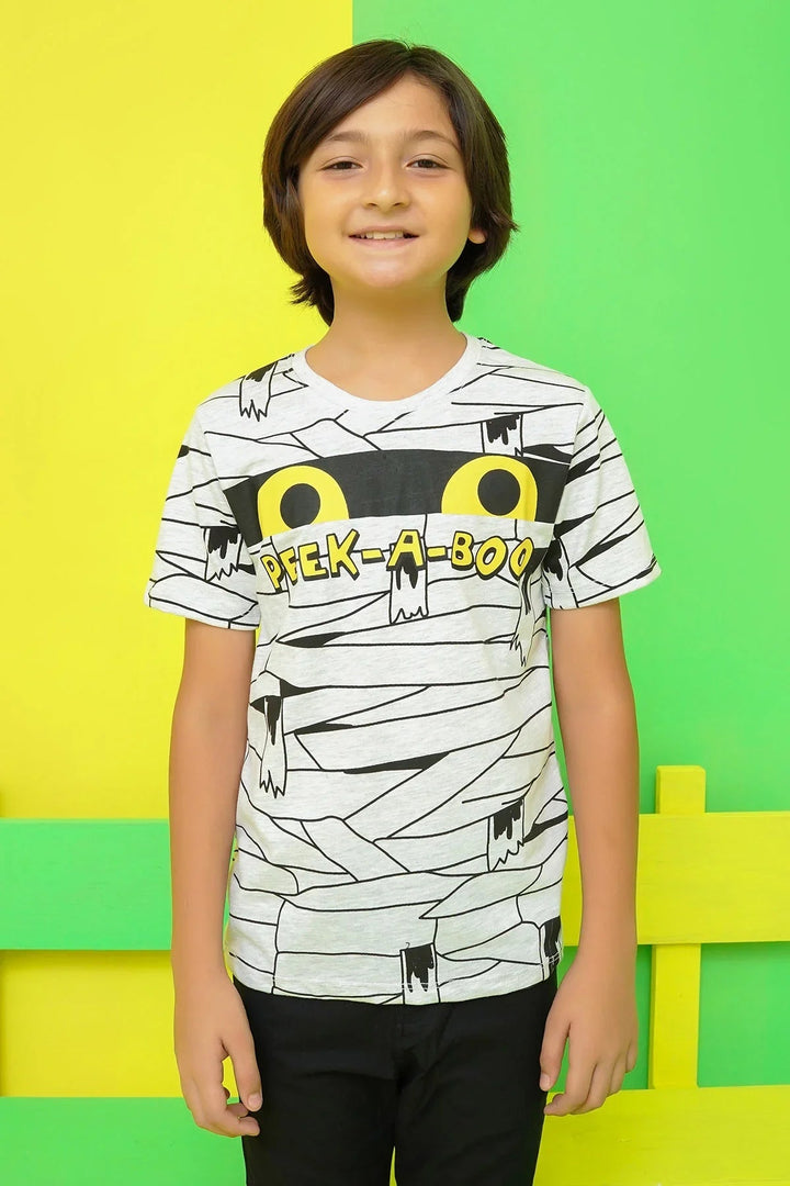 Ochre RTW Printed Cotton T-Shirt Boys 1 Piece OKB-293 - Summer Collection