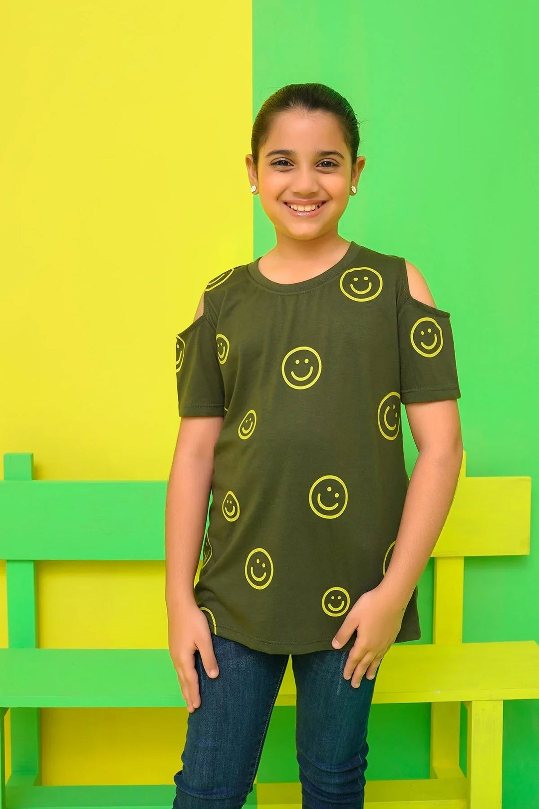 Ochre RTW Printed Cotton T-Shirt Girls 1 Piece OGK-292 - Summer Collection