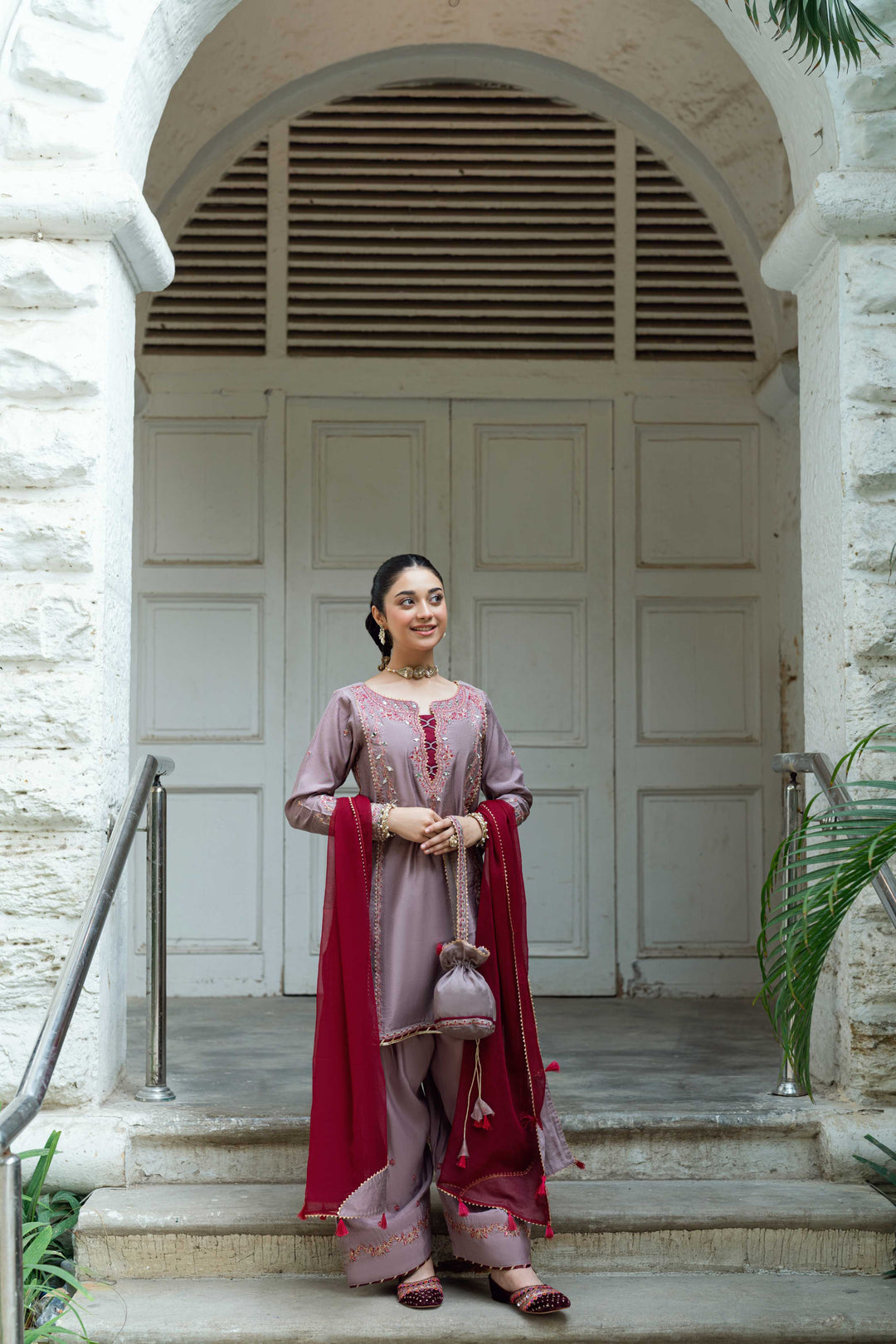 Omal by Komal Pret 3 Piece Cotton Susi Suit Khumar - Festive Collection
